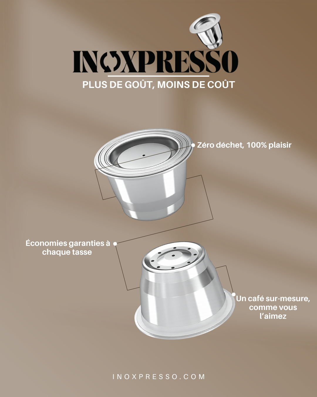 Capsule Inox Rechargeable pour Machine Nespresso®